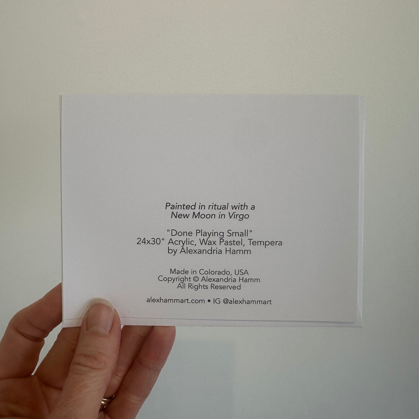 Greeting Card - Done Playing Small