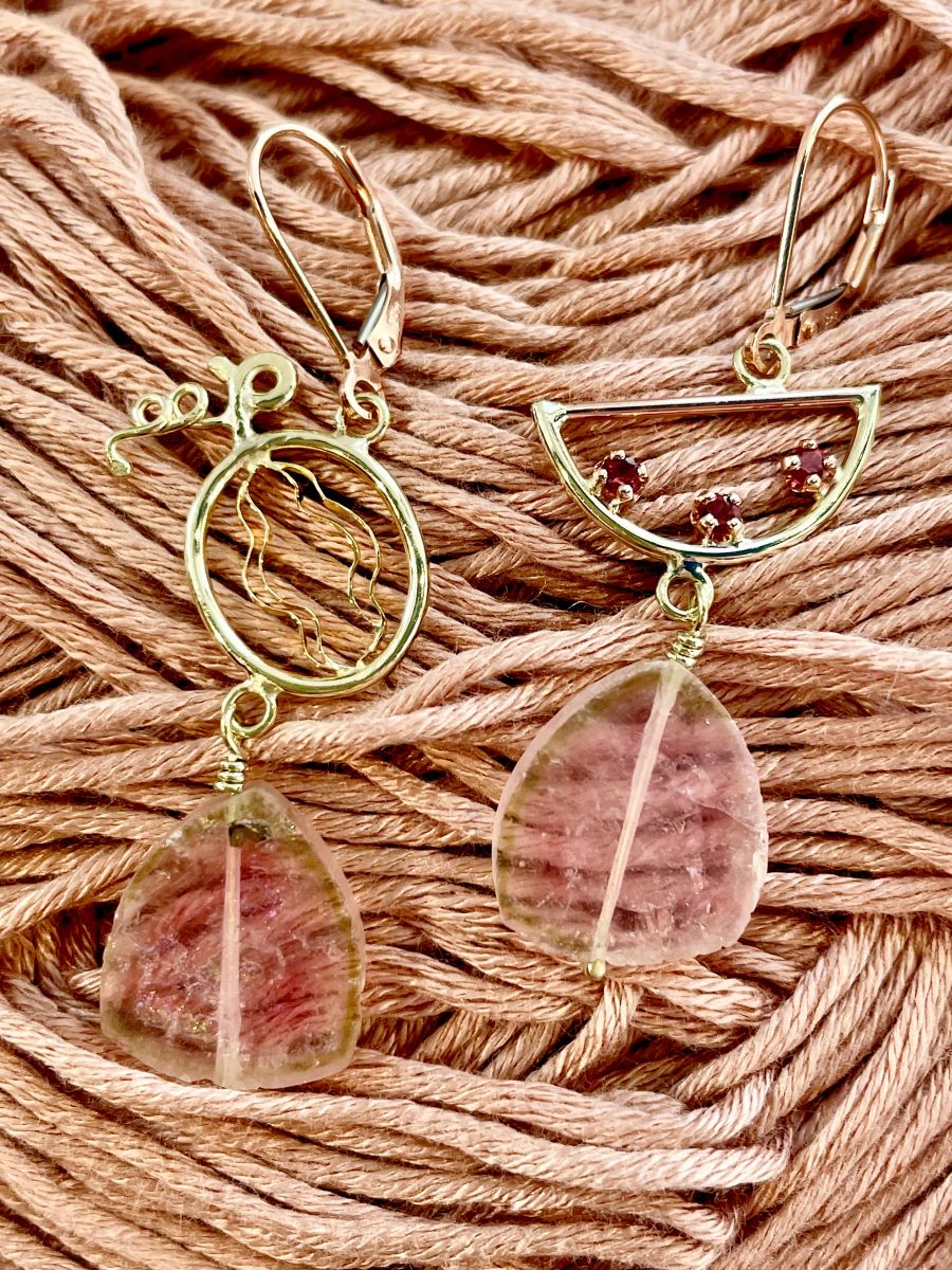 14k Heirloom Melon Earrings