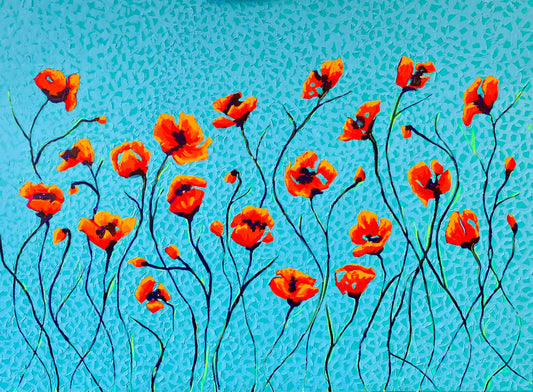 Poppies PRINT matted in 11x14