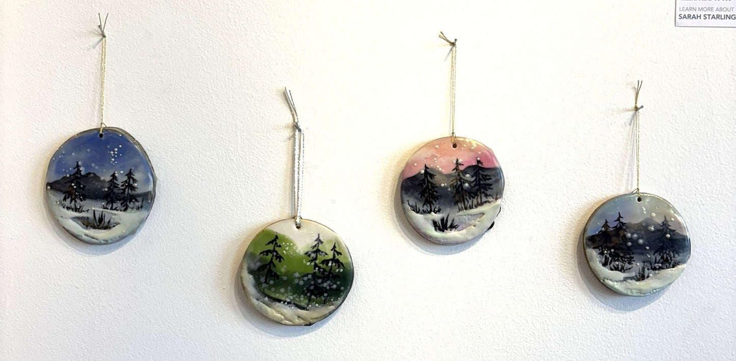 Encaustic Ornaments - Assorted Colors