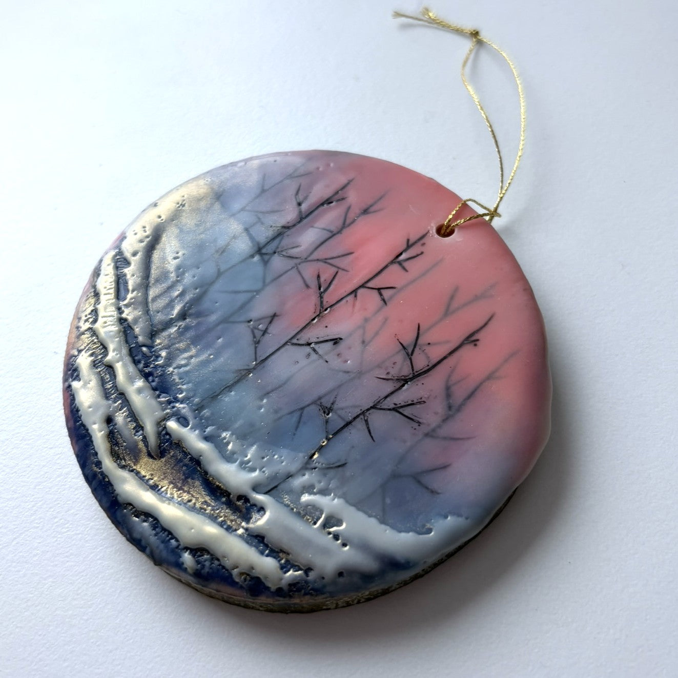 Encaustic Ornaments - Alpenglow Pink