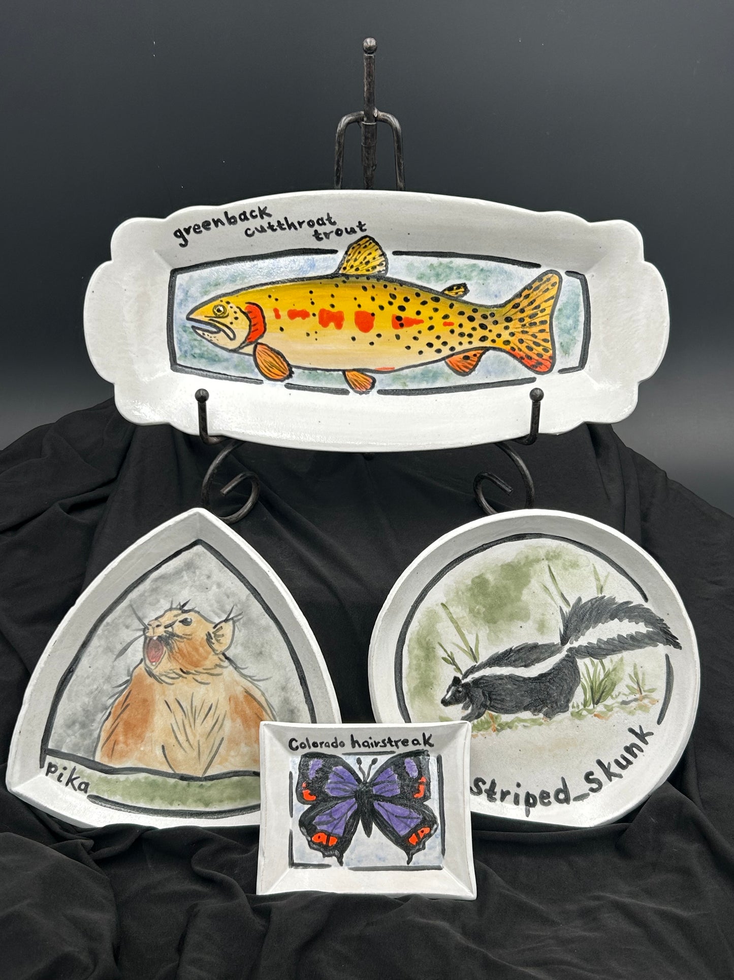 Hand-Painted Colorado Critter Platters