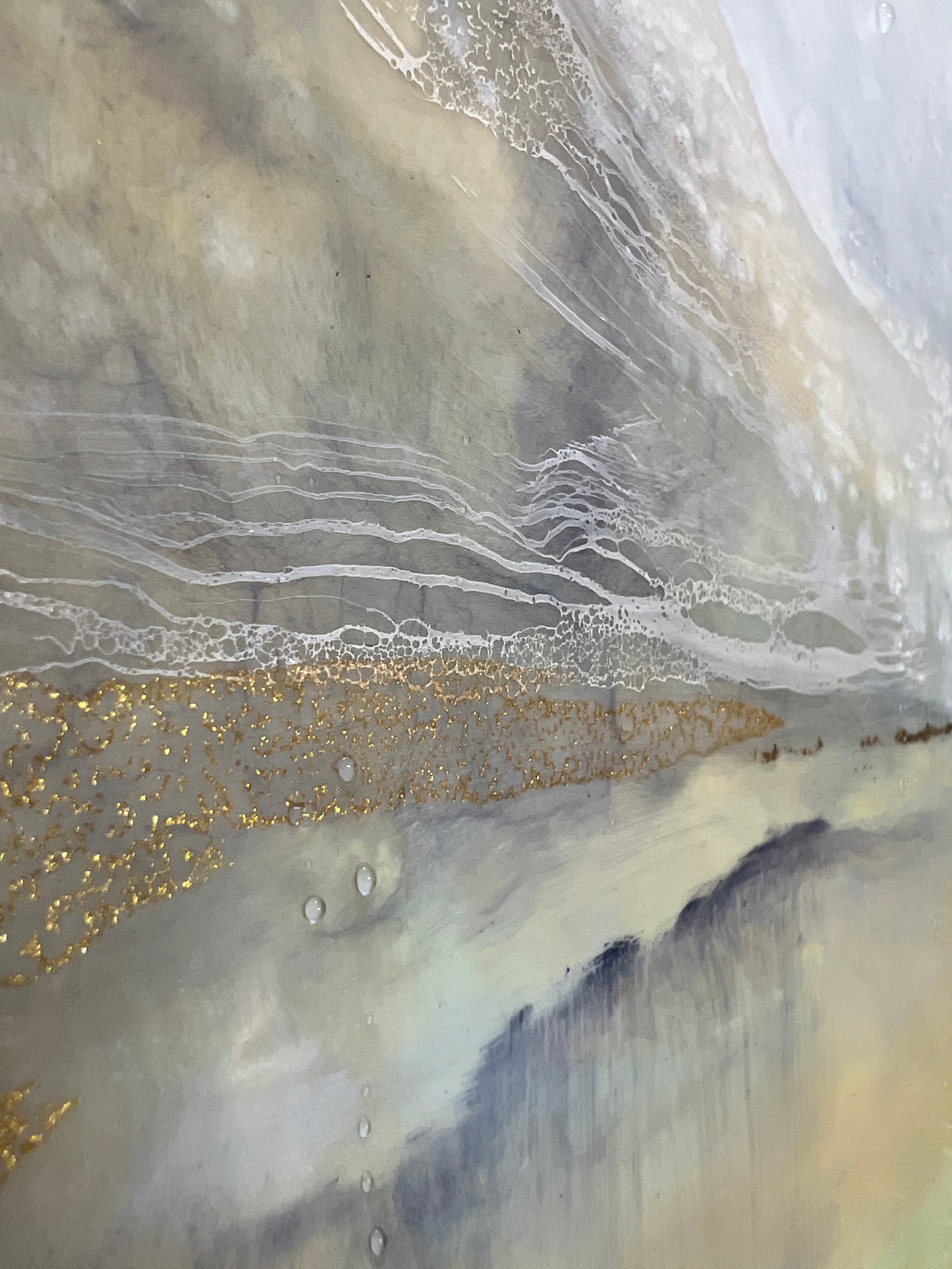 Split Wood and Silver Grain Sparkle