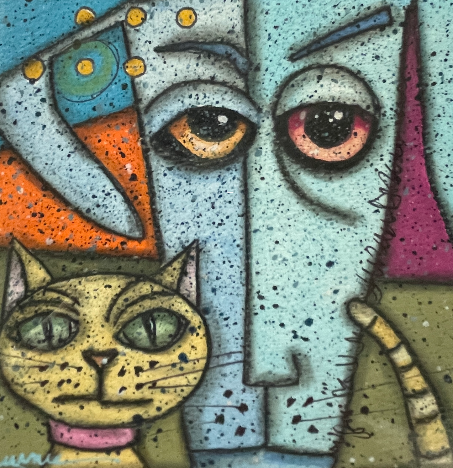 Yellow Cat, Blue Dog