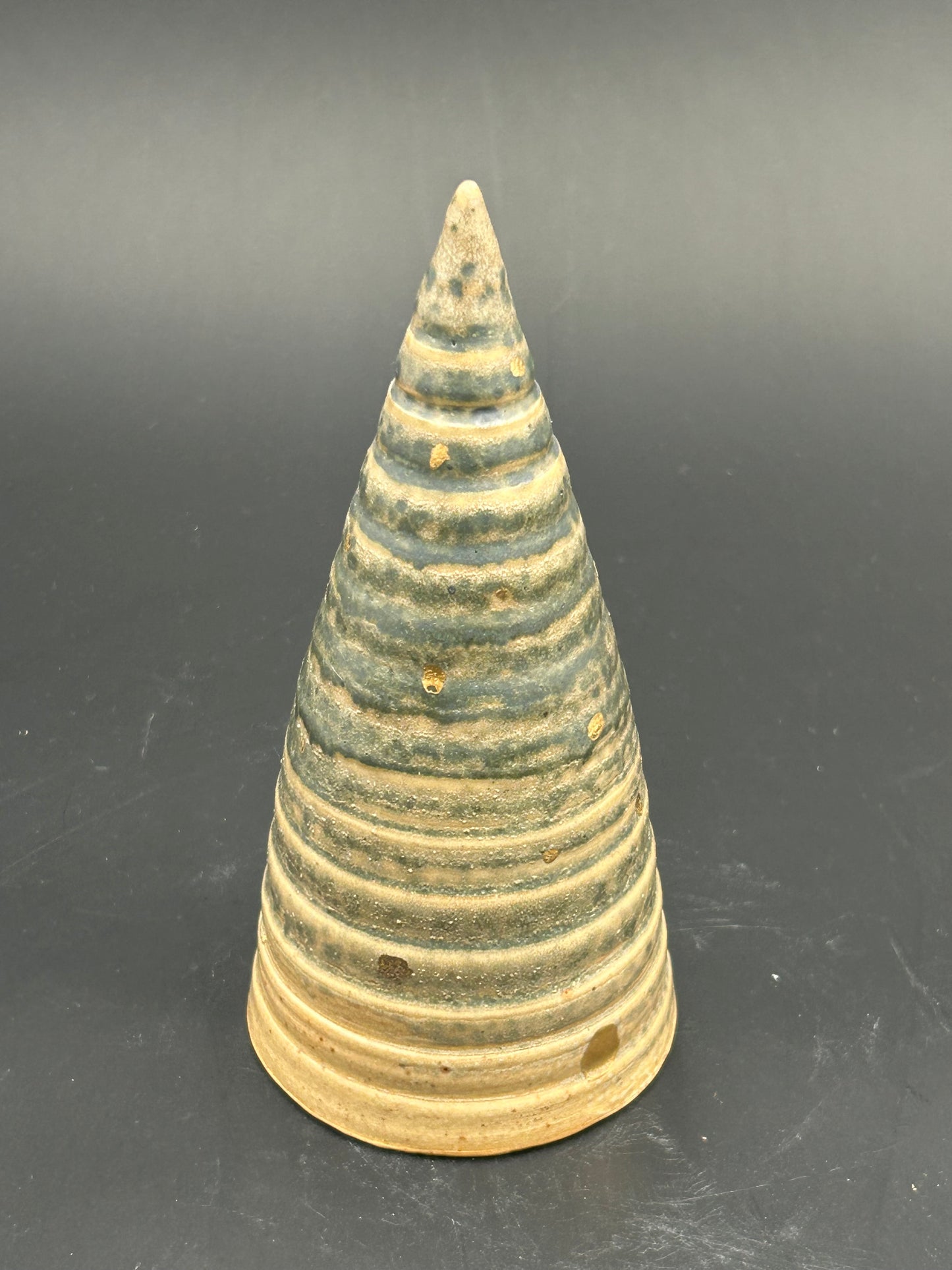 Green Decorative Tree with Gold Accents