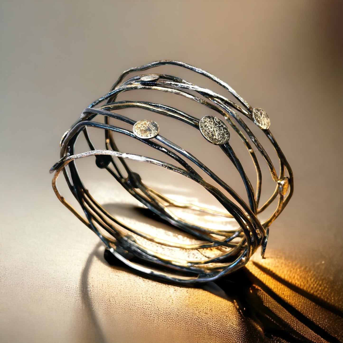 Contemporary Black Steel Bracelet
