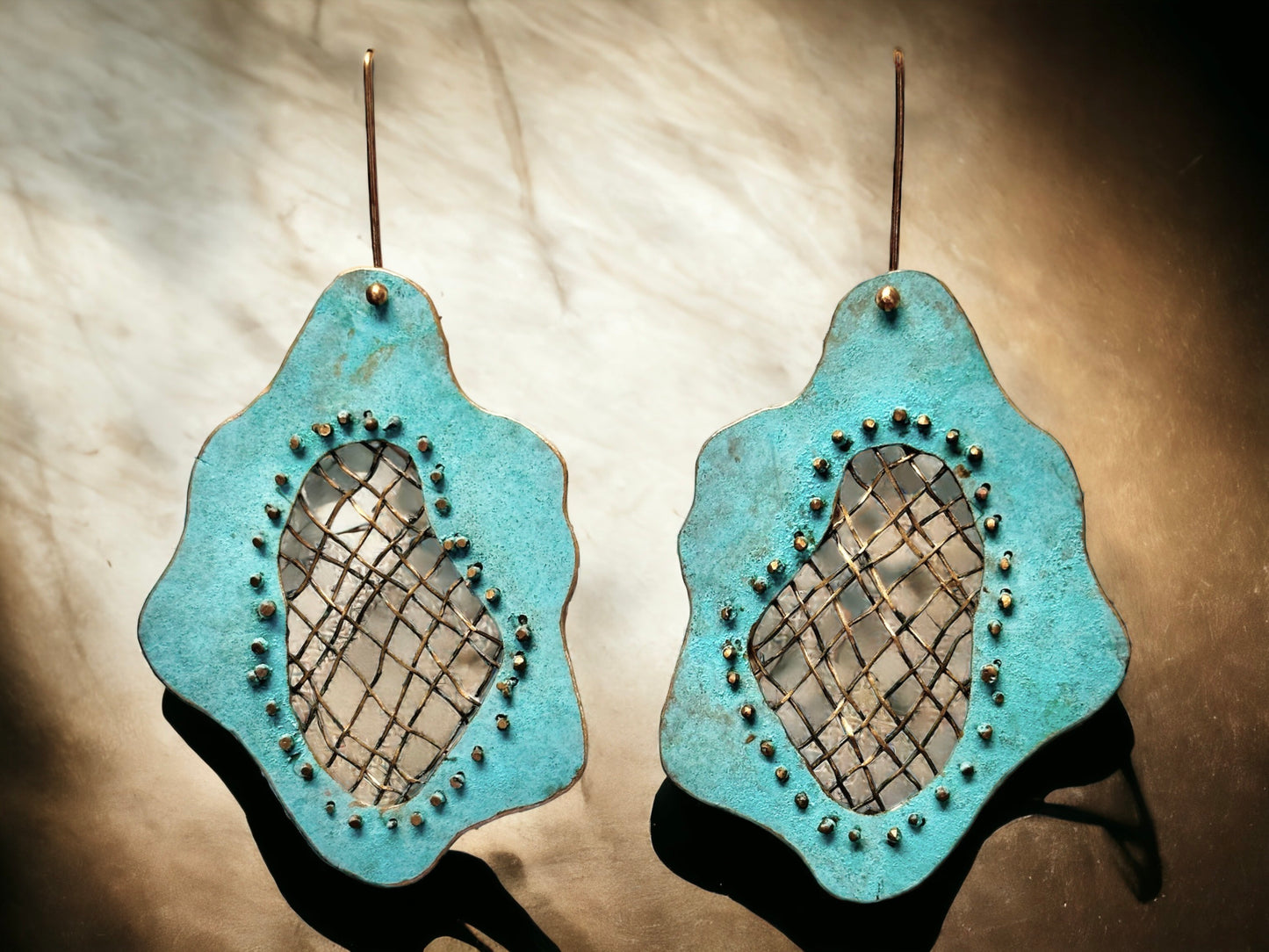 “Woven Amoeba” Earrings