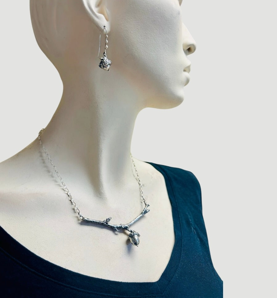 Silver Acorn Necklace