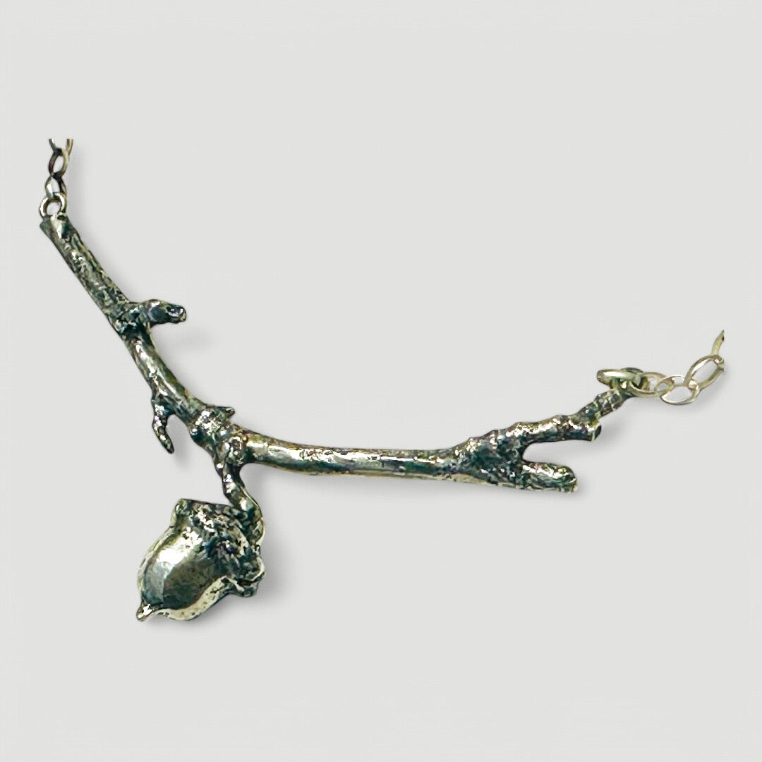 Silver Acorn Necklace