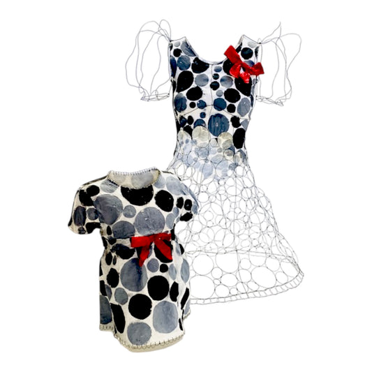 Mother and Daughter Dresses (1990’s) Wire & Paper Sculpture