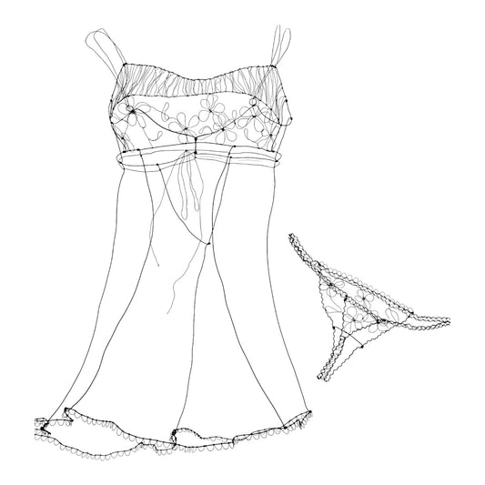 Teddy and Thong Wire Sculpture
