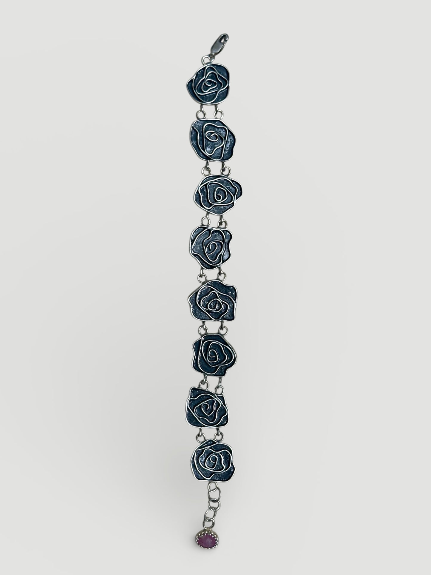 Roses and Romance Sterling Silver Bracelet