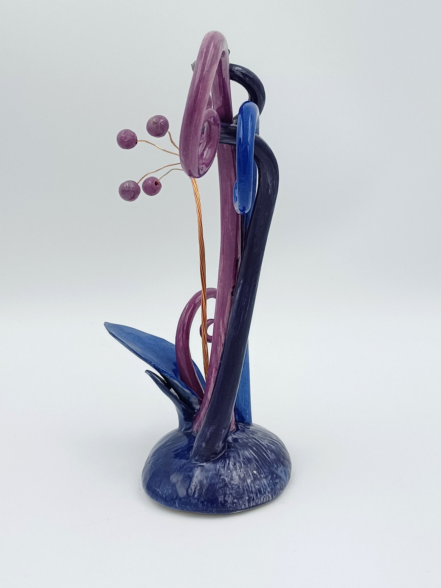 Purple and Blue Garden Tendrils Sculpture