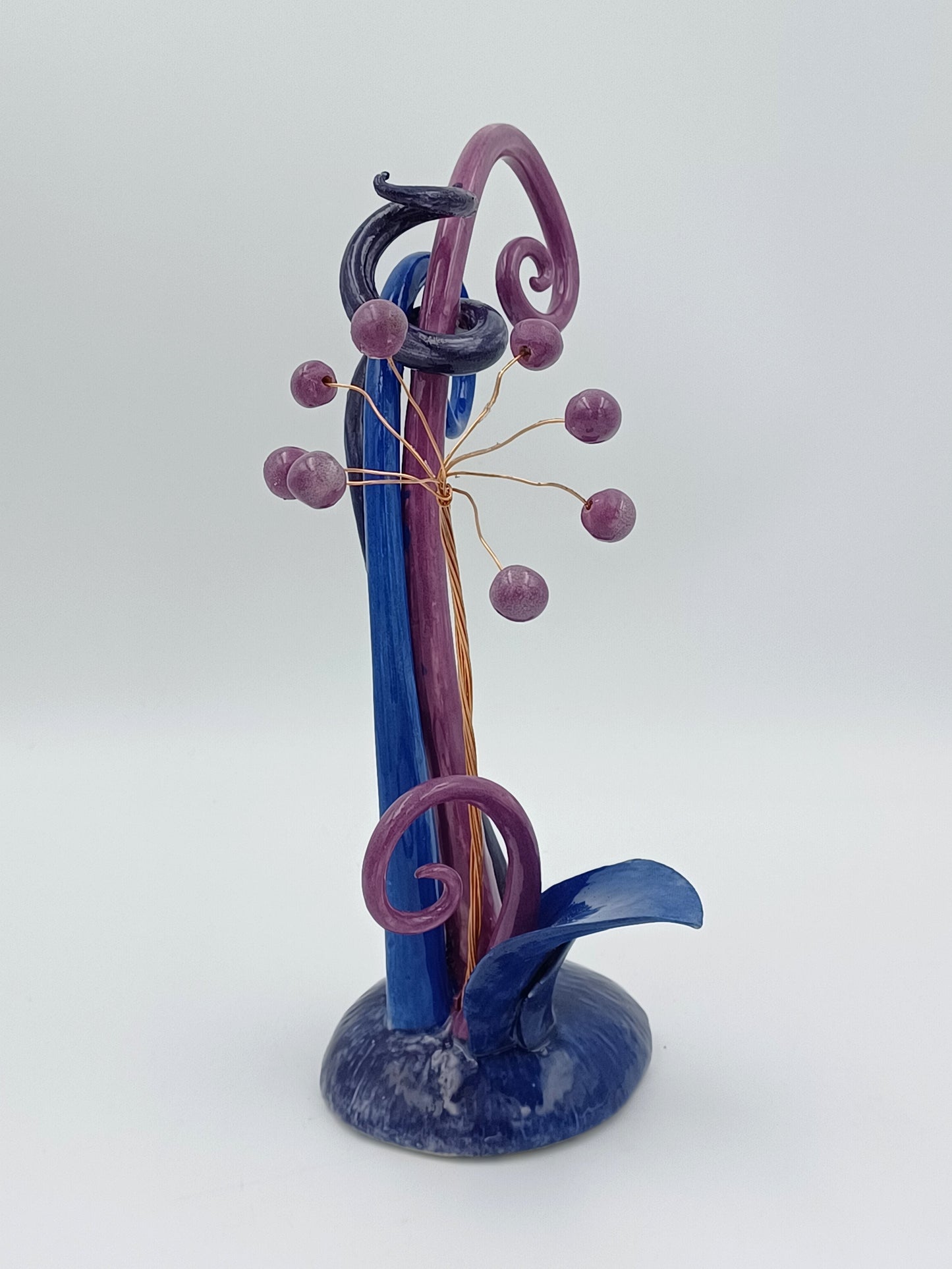 Purple and Blue Garden Tendrils Sculpture