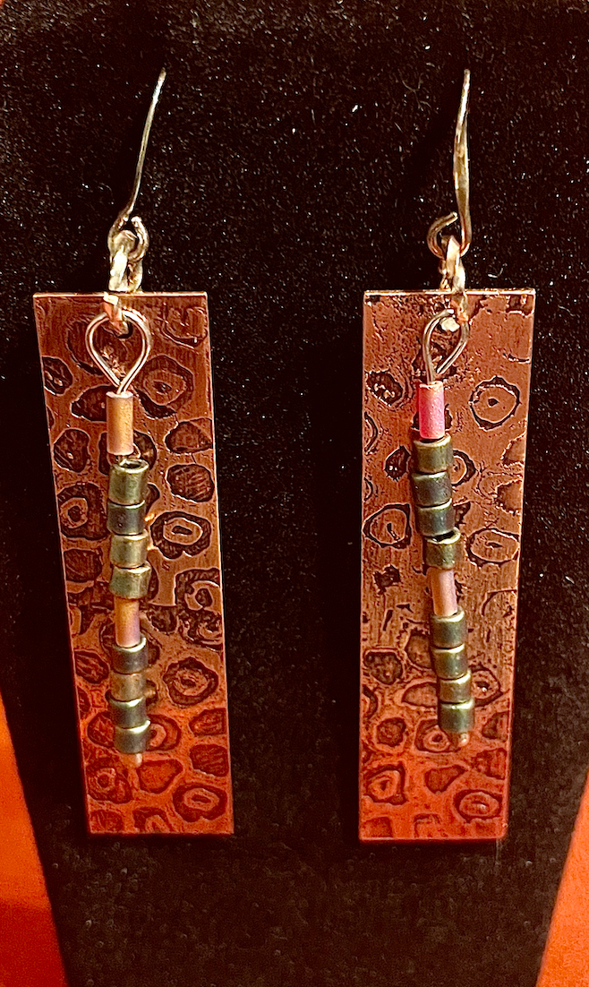 Copper Cheetah Earrings
