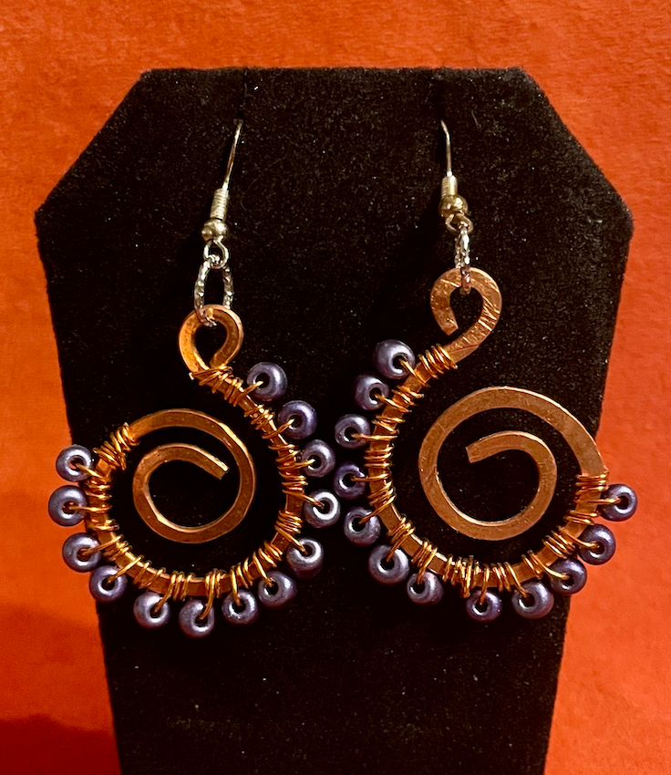 Wrapped Copper Earrings