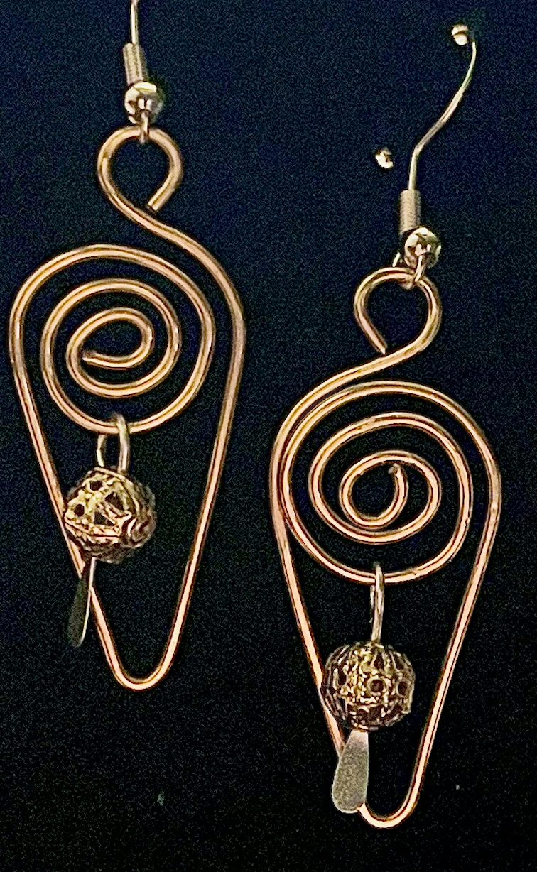 Brass Wire Earrings