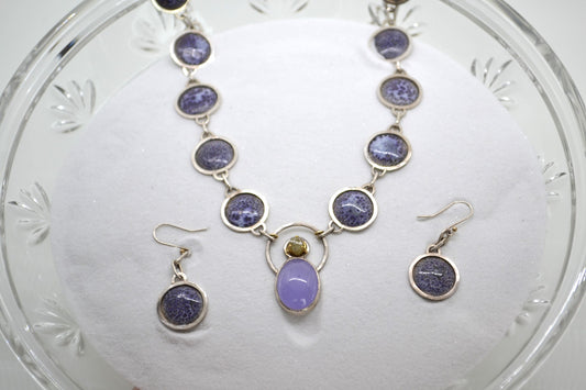 Lavender Moon Necklace and Earring Set