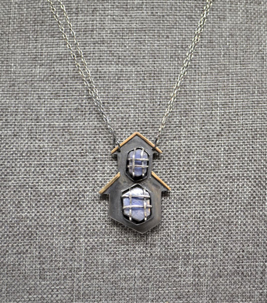 Sapphire Spirit House Pendant
