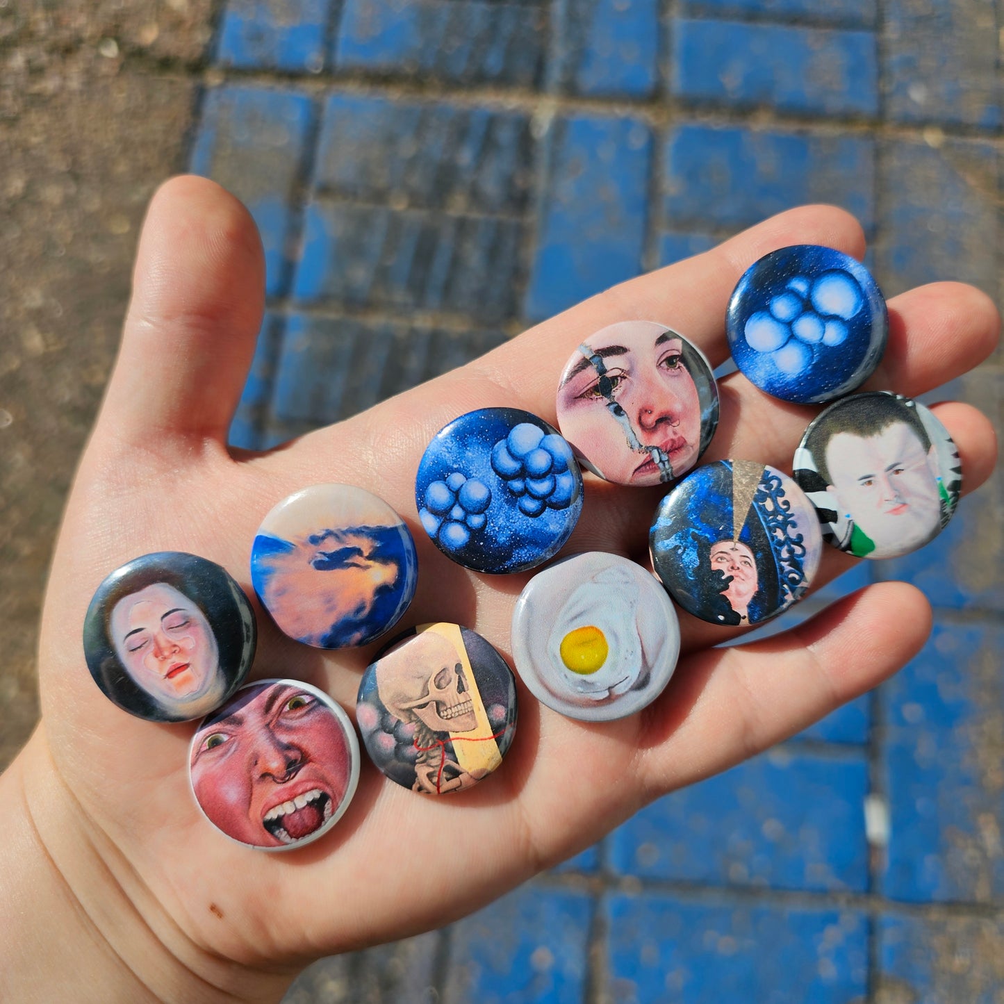 Handmade Original Art Buttons