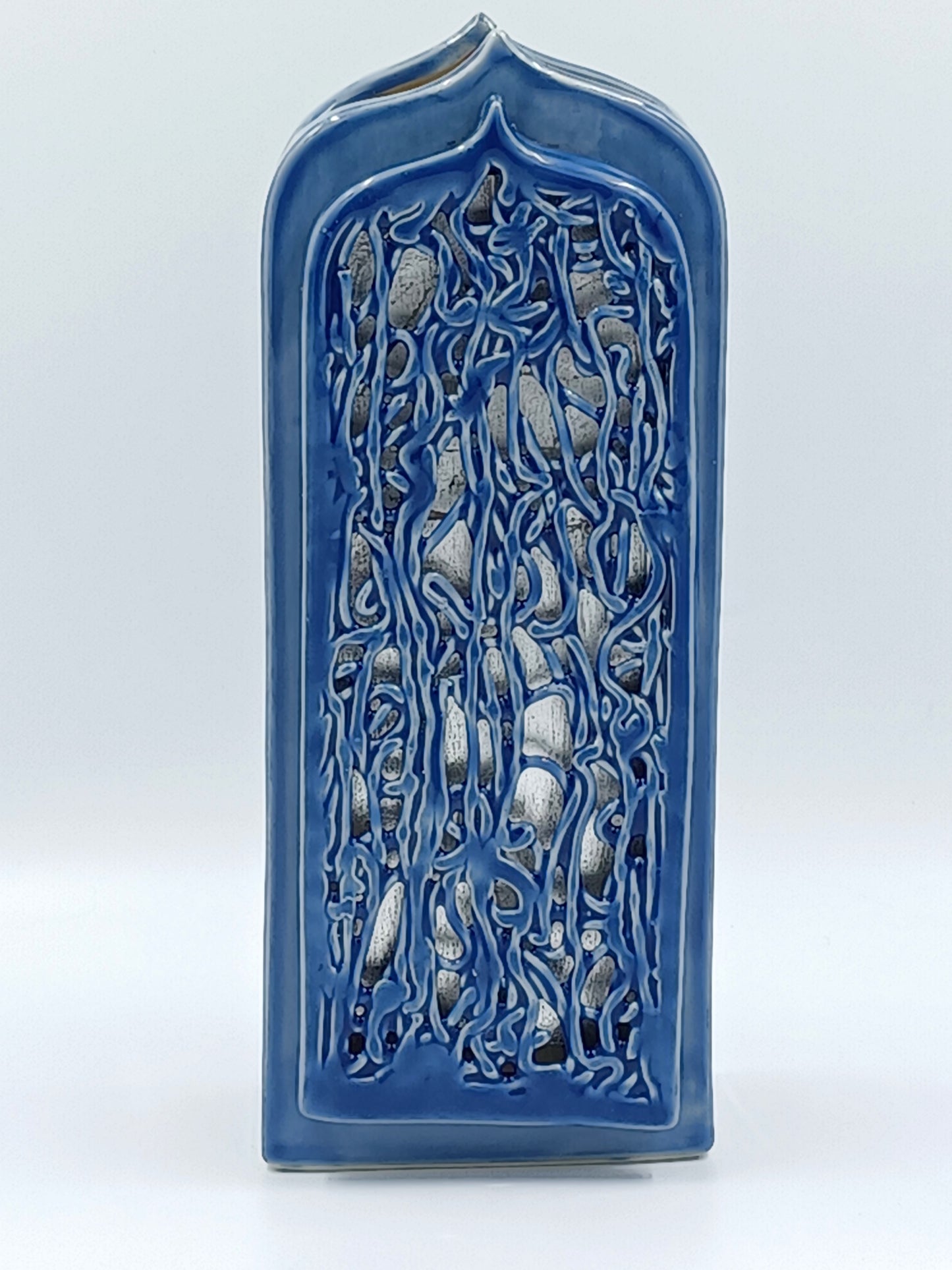 Blue Lattice Vase