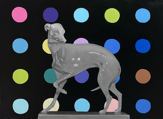 'Whippet w/DIY Hirst Spots, Inverted' by Cymon Padilla