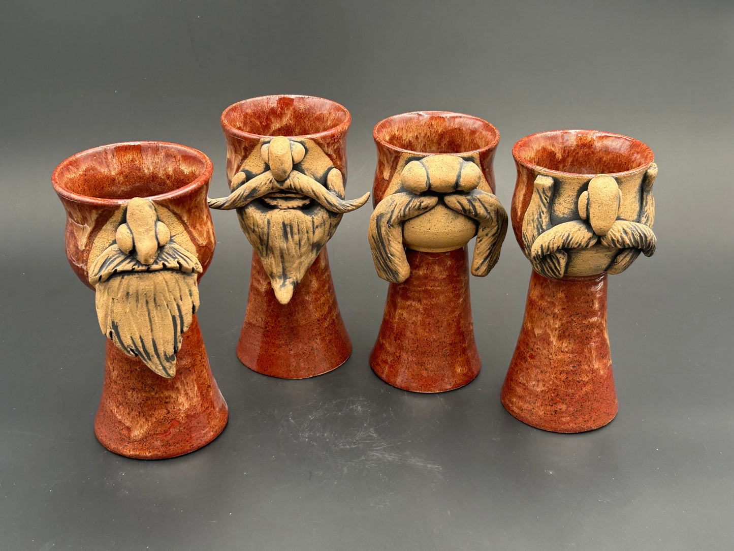 Retro Mustache Goblets