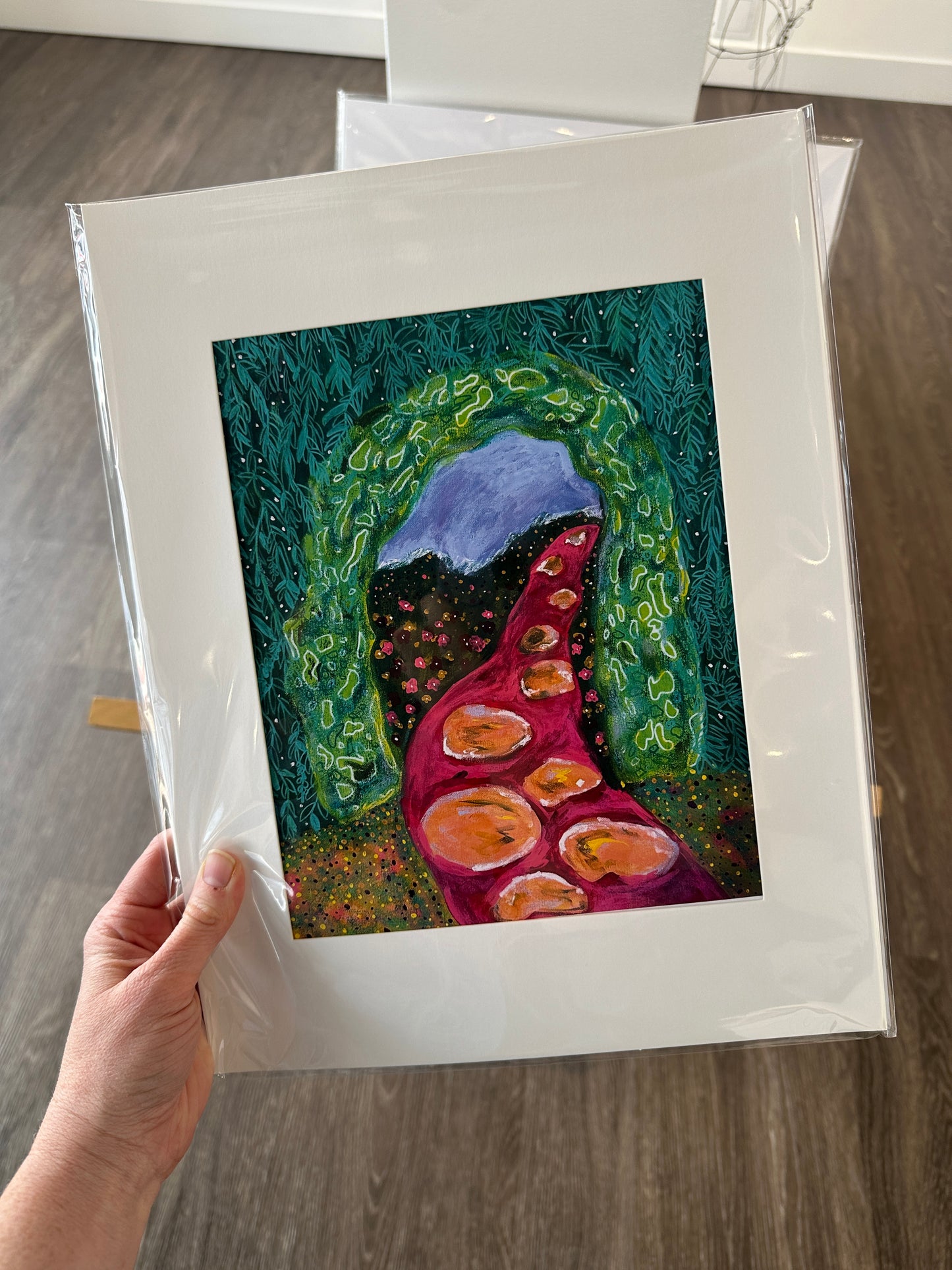 Through the Garden Wall - 8x10" Archival Print - Matted for 11x14" Frame