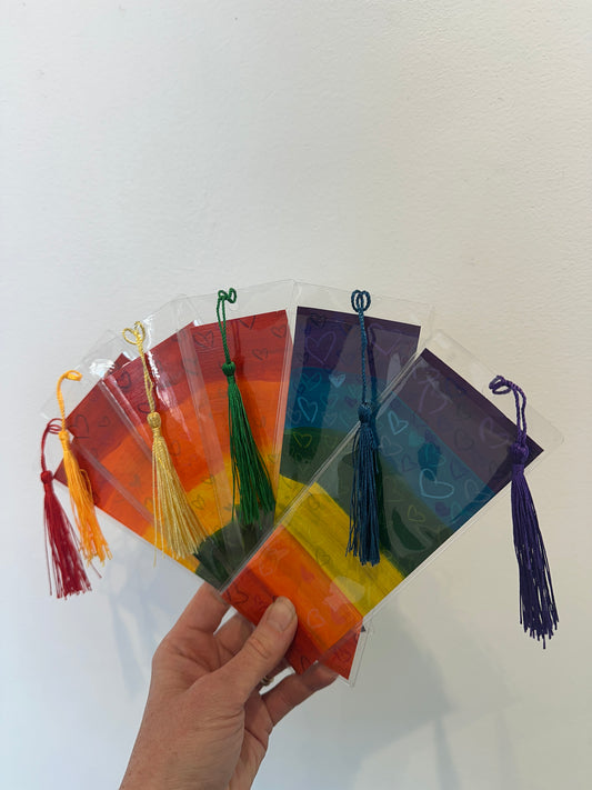 PRIDE Hand-painted Bookmark with Tassel