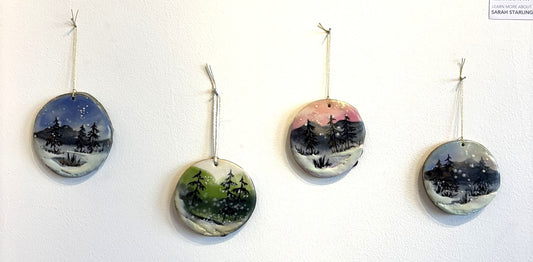 Encaustic Ornaments - Assorted Colors