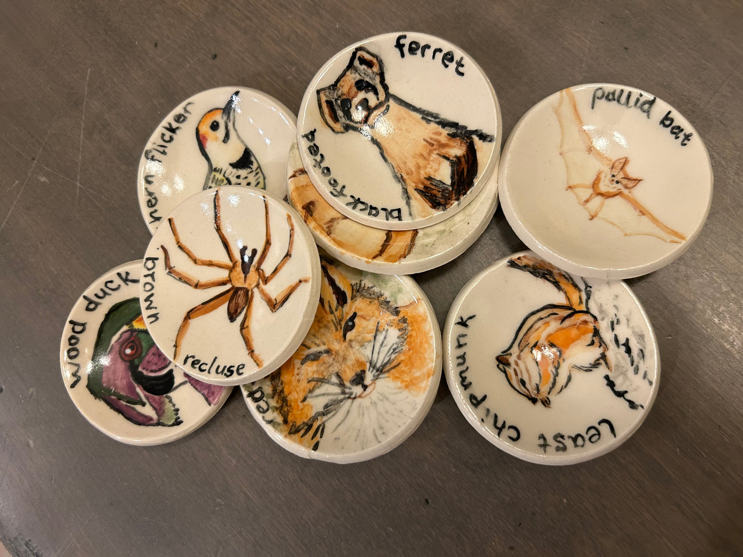 Handpainted Colorado Critter Trinket Dishes