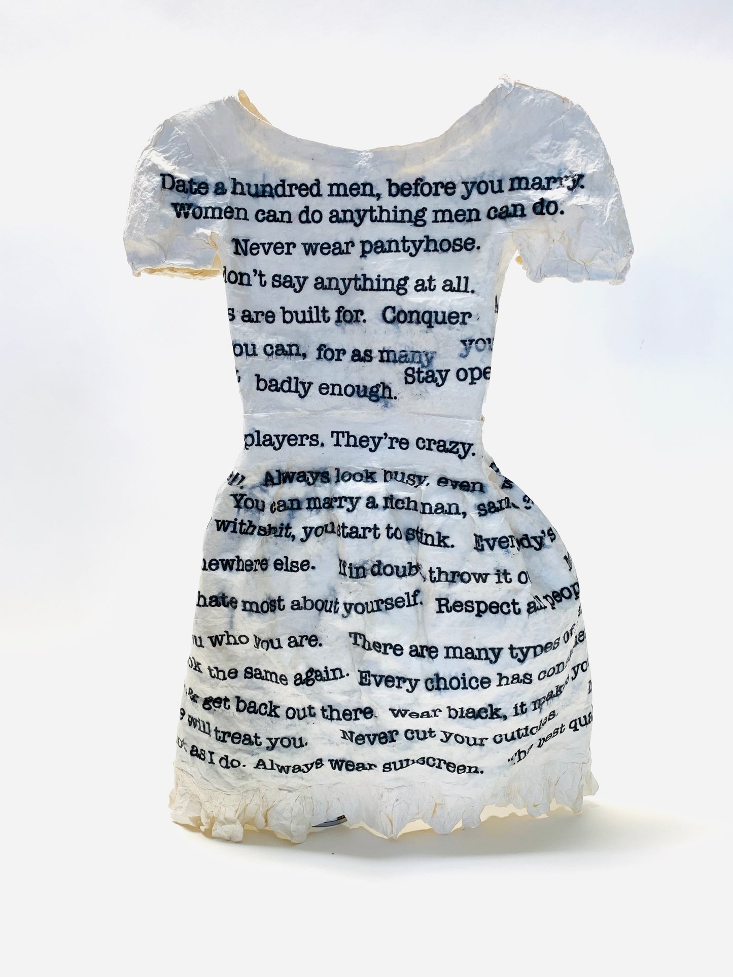 Mother’s Advice Toddler Dress Sculpture