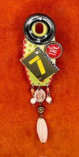 RBH10 Mixed Media Brooch/Lapel Pin