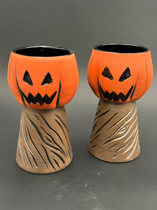 Jack O Lantern Goblet Set