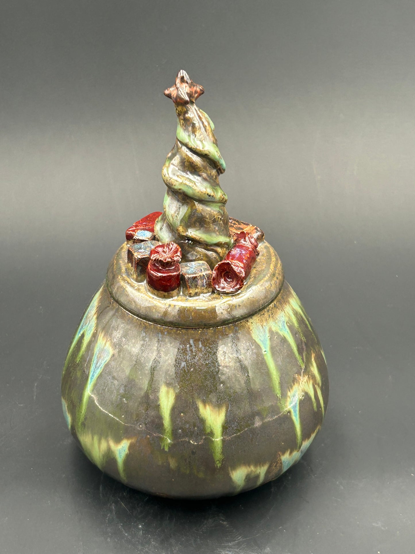 Holiday Tree Lidded Jar