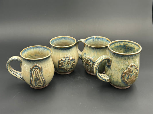 Large Wheelthrown Holiday Mugs