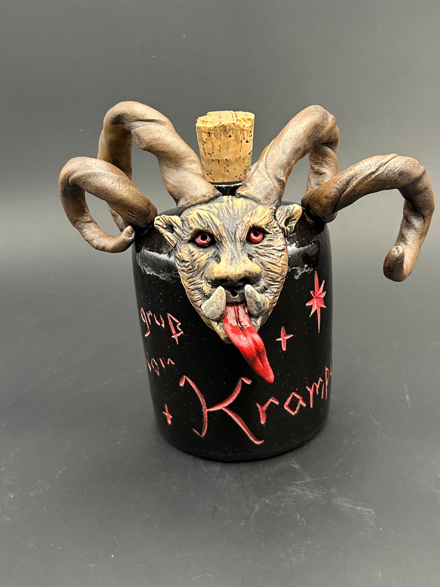 Sculptural Krampus Jug