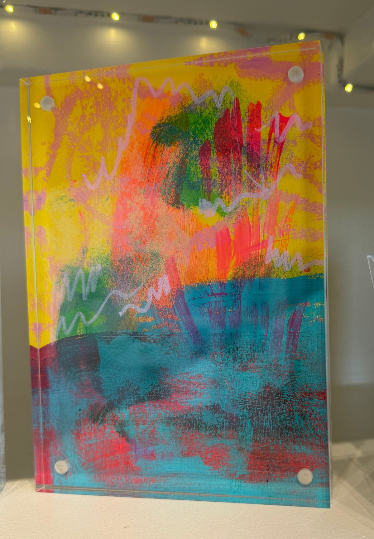 New Dawn, New Day | Mixed Media Dreamscape in Acrylic Block Frame (Copy)