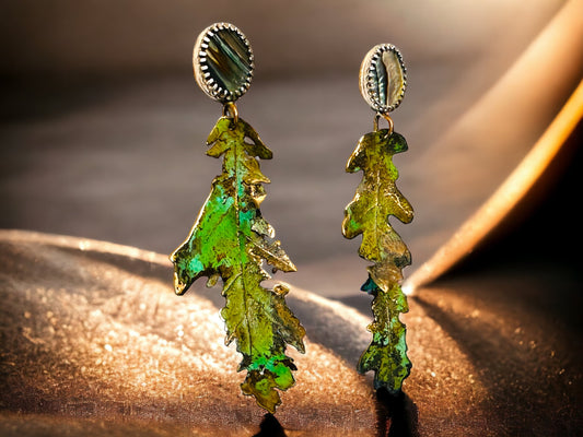 "Scrub Oak Leaf" Earrings
