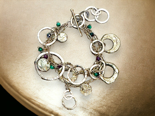 “Romani” bronze chain, adjustable, bracelet