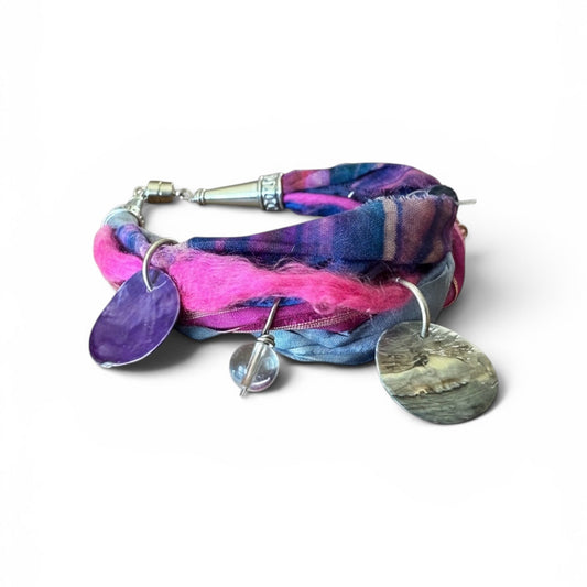 Sari Ribbon Bracelet - Purple