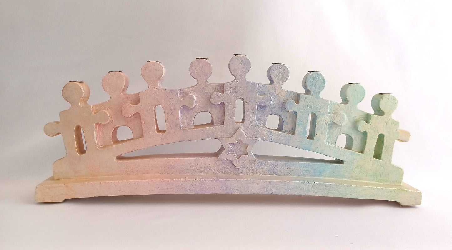 Rainbow Menorah