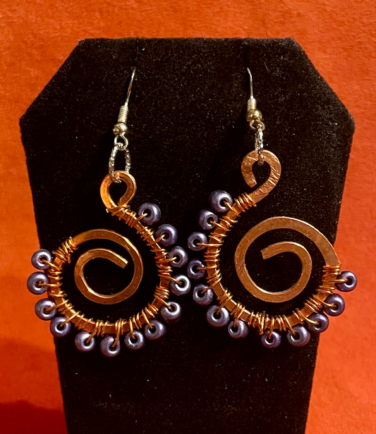 Wrapped Copper Earrings