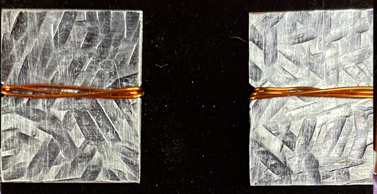 Hammered Aluminum with Copper Wire Wrap (Posts)