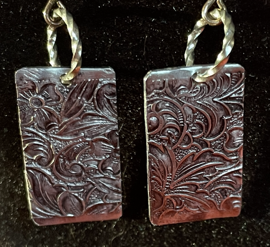 Patterned Aluminum Earrings without Overlay