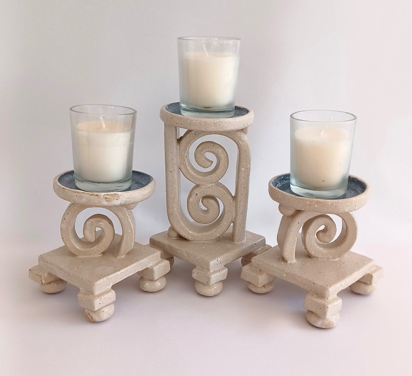 Set of 3 Spiral Candle Bases