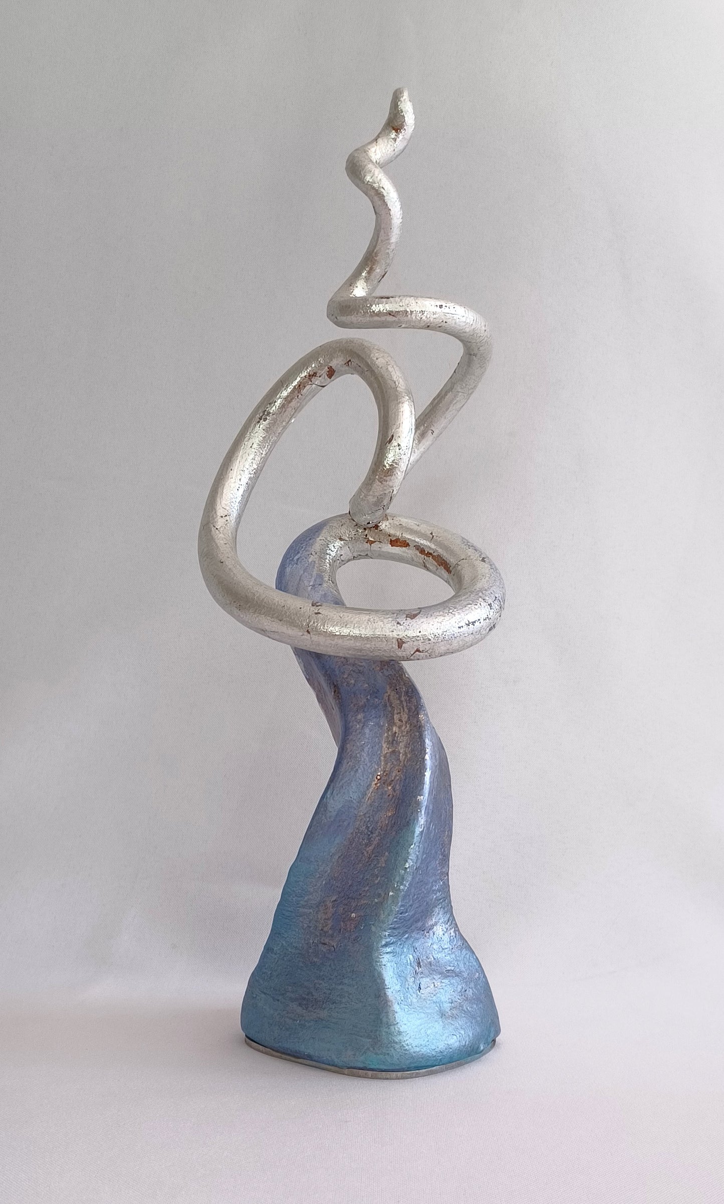 Blue Tendril with Silver Leaf