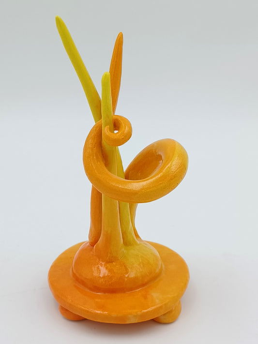 Small Orange Tendrils Sculpture