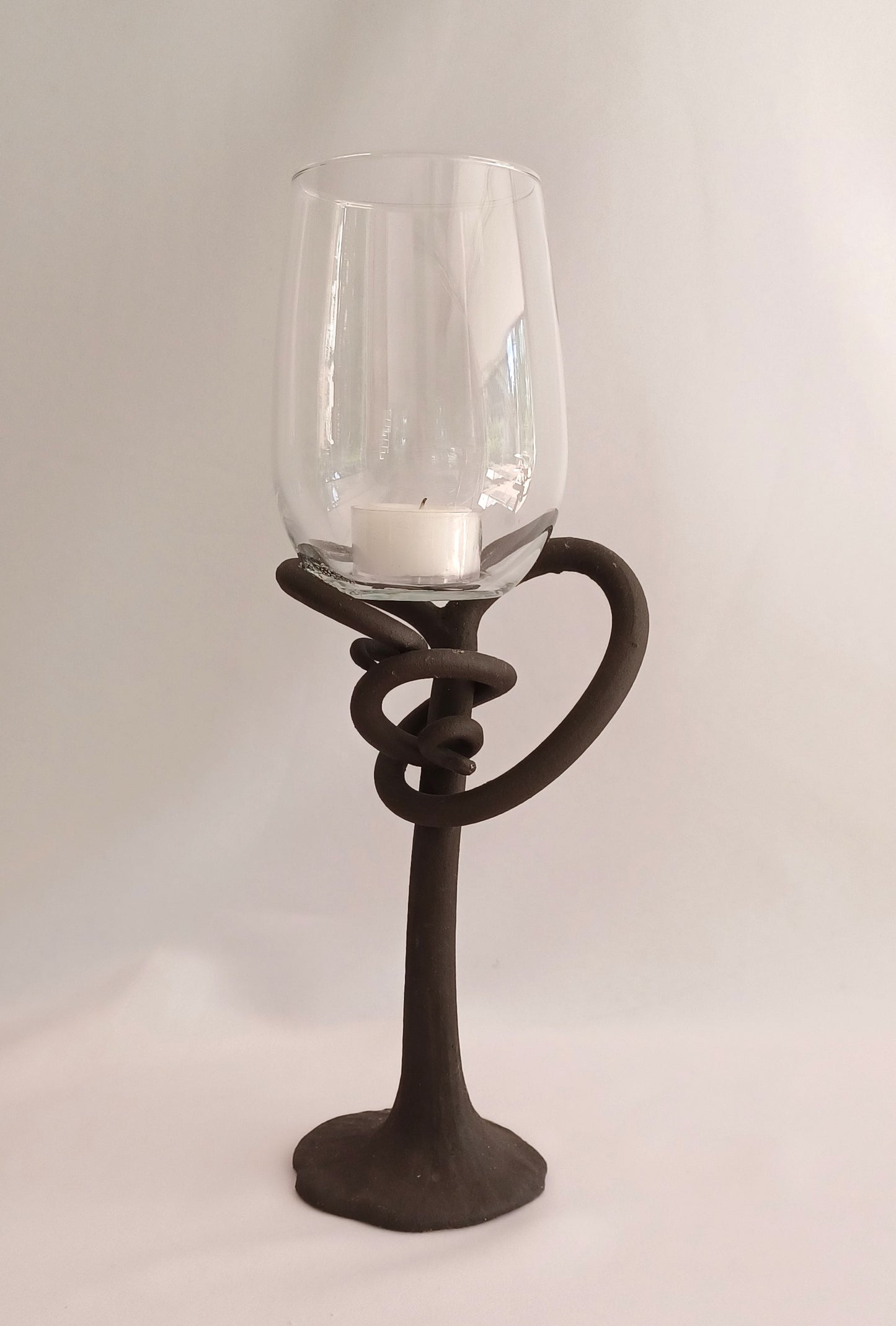 Tall Tendril and Glass Votive