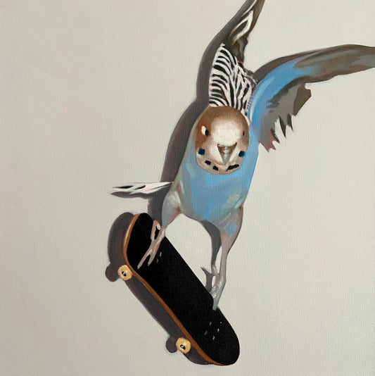 "Flip kick" - oil on canvas painting